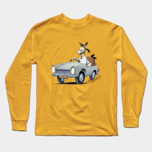 Donkey as a car driver Long Sleeve T-Shirt